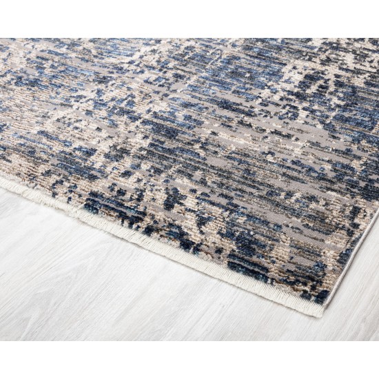 Kaleen Eddison Collection Dark Denim Throw Rug 2' x 2'7"