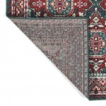 Kaleen Bitki Collection Red Teal Area Rug 3'11" x 5'7"