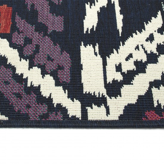 Kaleen Bitki Collection Ivory Purple Runner 2'2" x 7'10"
