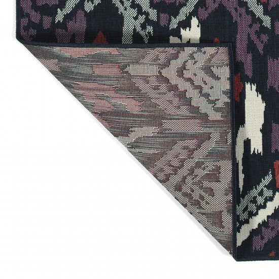 Kaleen Bitki Collection Ivory Purple Runner 2'2" x 7'10"