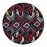 Kaleen Bitki Collection Ivory Purple Runner 2'2" x 7'10"