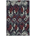 Kaleen Bitki Collection Ivory Purple Area Rug 3'11" x 5'7"