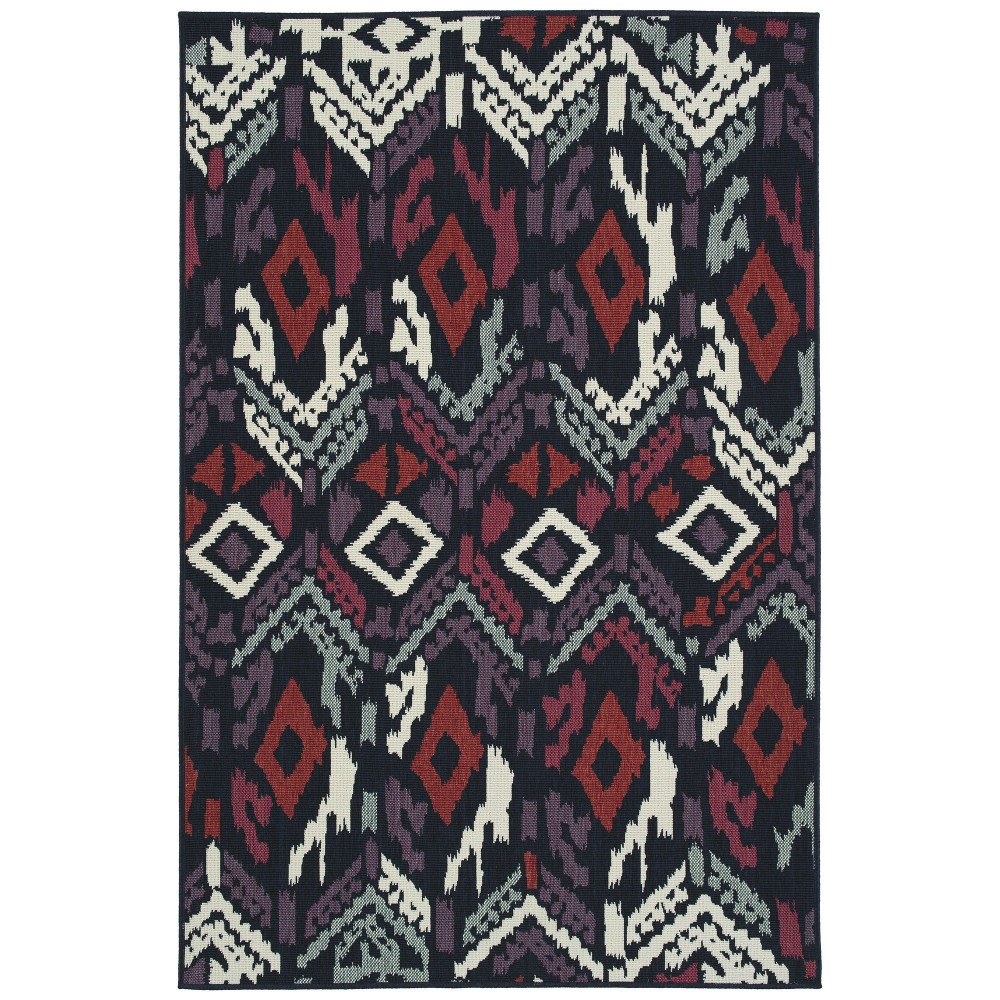 Kaleen Bitki Collection Ivory Purple Area Rug 7'10 x 10'10"