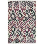 Kaleen Bitki Collection Navy Purple Throw Rug 1'11" x 3'7"