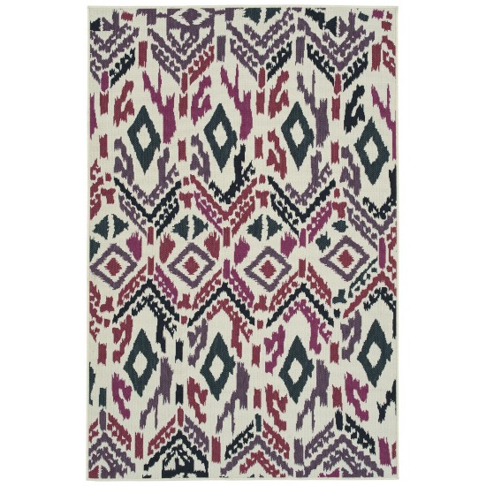 Kaleen Bitki Collection Navy Purple Area Rug 3'11" x 5'7"