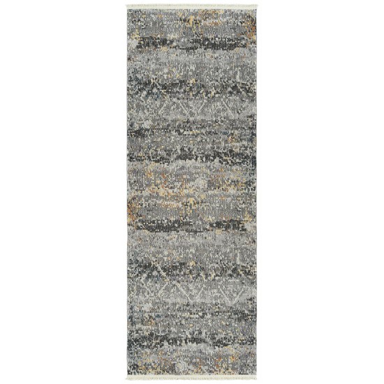 Kaleen Eddison Collection Dark Grey Runner 2'7" x 7'6"