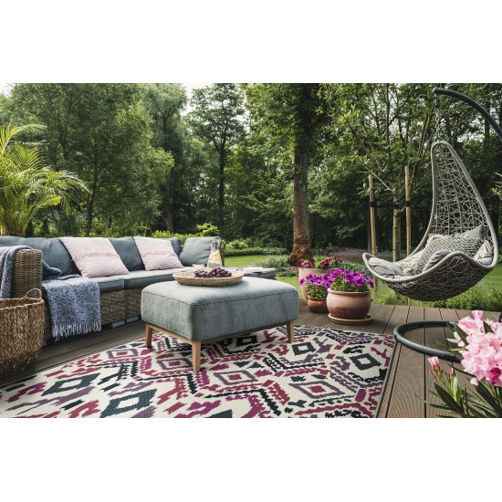 Kaleen Bitki Collection Navy Purple Area Rug 7'10 x 10'10"