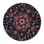 Kaleen Bitki Collection Navy Pink Area Rug 3'11" x 5'7"