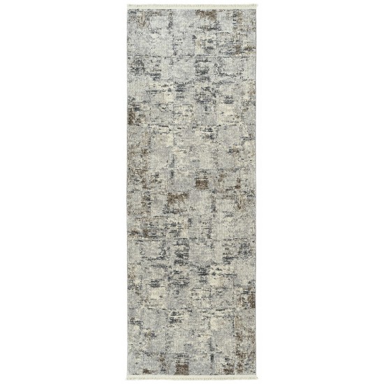 Kaleen Eddison Collection Silver Ivory Runner 2'7" x 7'6"