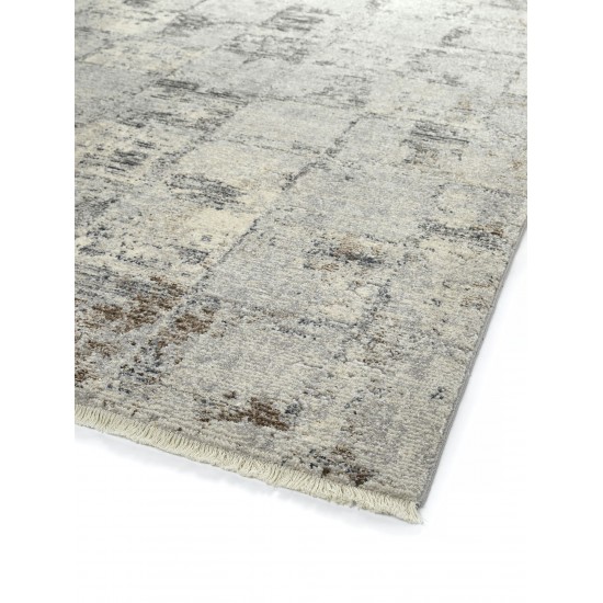 Kaleen Eddison Collection Silver Ivory Area Rug 3'11" x 5'3"