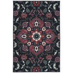 Kaleen Bitki Collection Navy Pink Area Rug 5'3" x 7'6"