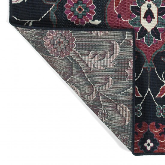 Kaleen Bitki Collection Navy Pink Area Rug 5'3" x 7'6"