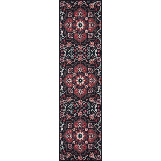 Kaleen Bitki Collection Navy Pink Area Rug 5'3" x 7'6"