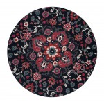 Kaleen Bitki Collection Navy Pink Area Rug 5'3" x 7'6"
