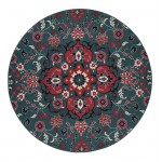 Kaleen Bitki Collection Dark Teal Throw Rug 1'11" x 3'7"