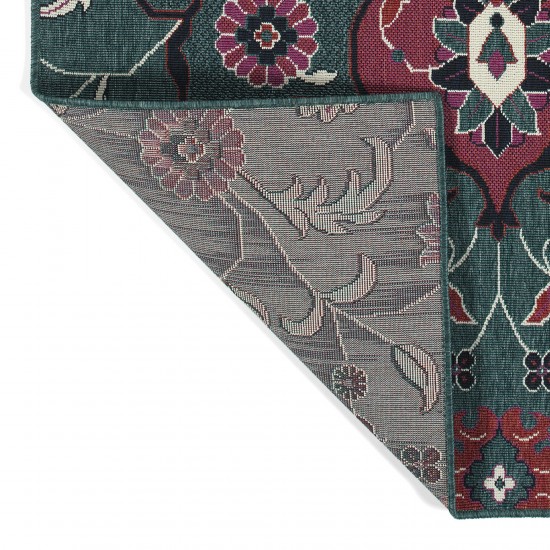 Kaleen Bitki Collection Dark Teal Runner 2'2" x 7'10"