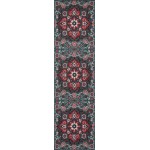 Kaleen Bitki Collection Dark Teal Runner 2'2" x 7'10"
