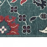 Kaleen Bitki Collection Dark Teal Area Rug 5'3" x 5'3"