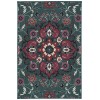 Kaleen Bitki Collection Dark Teal Area Rug 5'3" x 7'6"