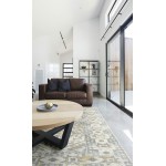 Kaleen Eddison Collection Ivory Gray Runner 2'7" x 7'6"