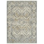 Kaleen Eddison Collection Ivory Gray Area Rug 3'11" x 5'3"