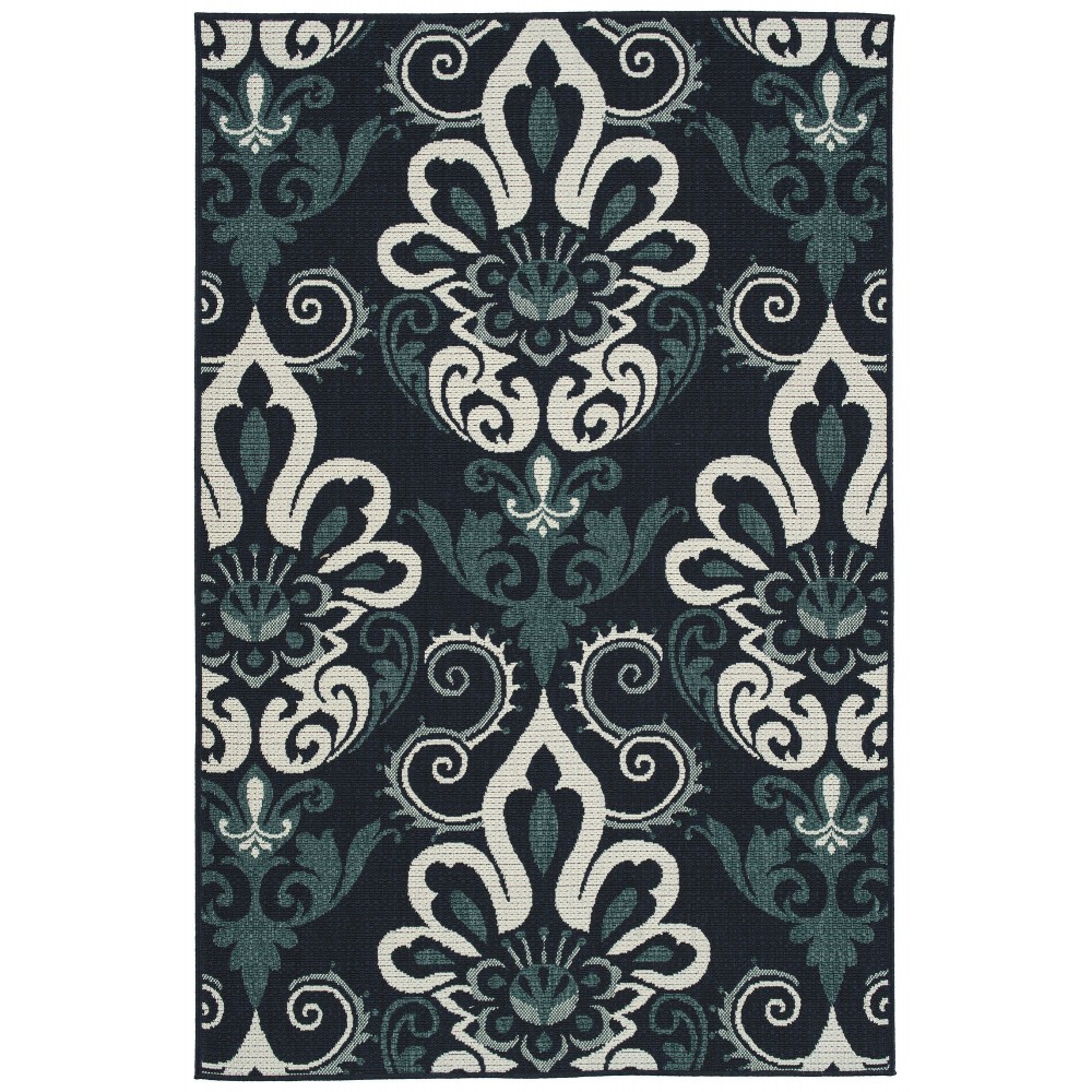 Kaleen Bitki Collection Navy Teal Runner 2'2" x 7'10" Kaleen Bitki Collection Navy Teal Runner 2'2" x 7'10"