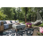Kaleen Bitki Collection Navy Teal Runner 2'2" x 7'10"