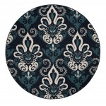 Kaleen Bitki Collection Navy Teal Runner 2'2" x 7'10"