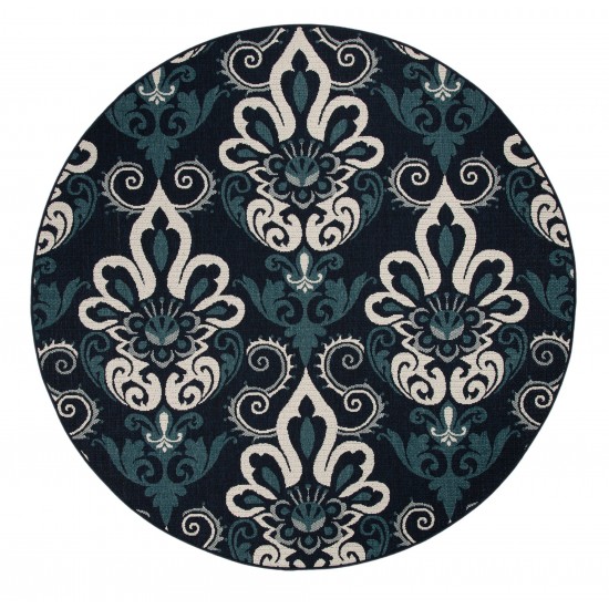 Kaleen Bitki Collection Navy Teal Runner 2'2" x 7'10"