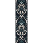 Kaleen Bitki Collection Navy Teal Area Rug 5'3" x 5'3"