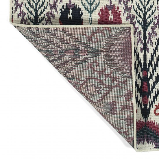 Kaleen Bitki Collection Ivory Red Throw Rug 1'11" x 3'7"