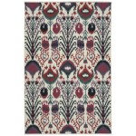 Kaleen Bitki Collection Ivory Red Runner 2'2" x 7'10"