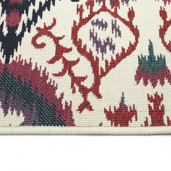 Kaleen Bitki Collection Ivory Red Runner 2'2" x 7'10"