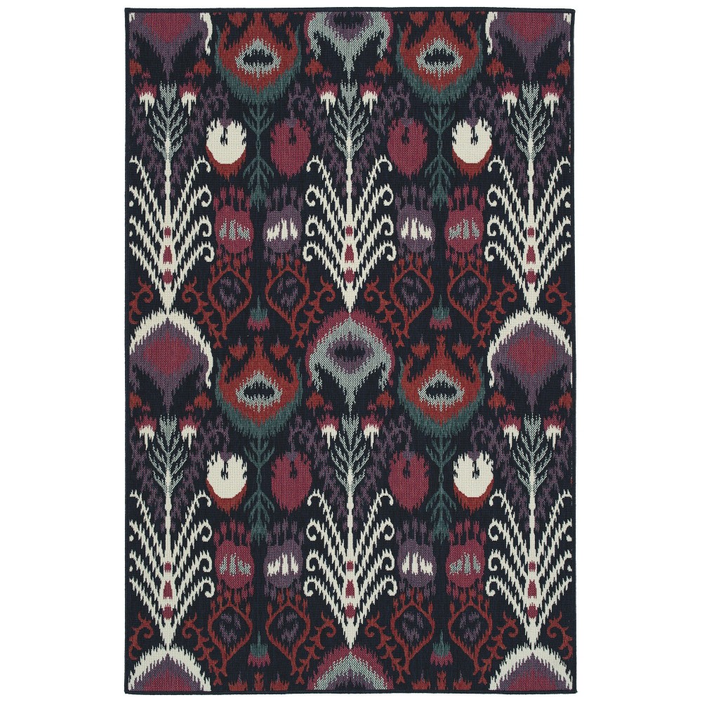 Kaleen Bitki Collection Navy Ivory Area Rug 7'10 x 10'10" Kaleen Bitki Collection Navy Ivory Area Rug 7'10 x 10'10"