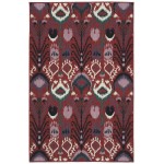 Kaleen Bitki Collection Red Navy Throw Rug 1'11" x 3'7"