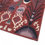 Kaleen Bitki Collection Red Navy Throw Rug 1'11" x 3'7"