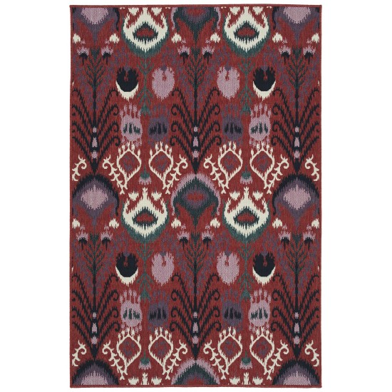 Kaleen Bitki Collection Red Navy Runner 2'2" x 7'10"