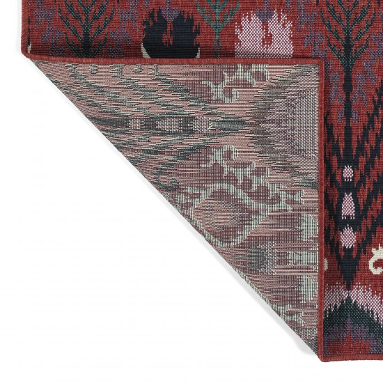 Kaleen Bitki Collection Red Navy Runner 2'2" x 7'10"