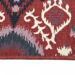 Kaleen Bitki Collection Red Navy Area Rug 5'3" x 5'3"