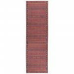 Kaleen Boho Patio Collection Red Navy Throw Rug 2' x 3'