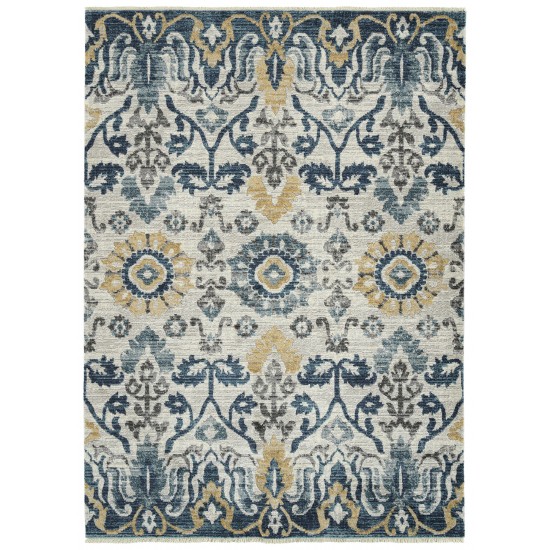 Kaleen Eddison Collection Blue Silver Throw Rug 2' x 2'7"