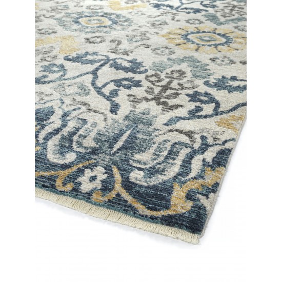 Kaleen Eddison Collection Blue Silver Throw Rug 2' x 2'7"