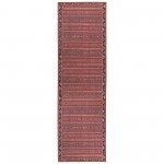 Kaleen Boho Patio Collection Red Navy Runner 2'3" x 7'6"