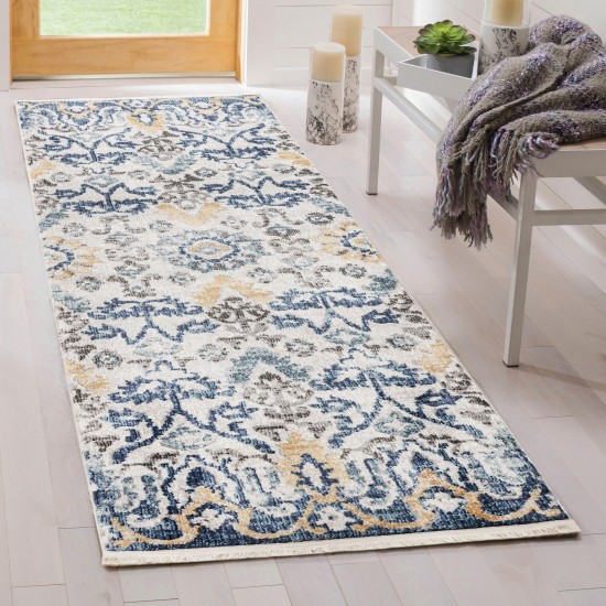 Kaleen Eddison Collection Blue Silver Runner 2'7" x 7'6"