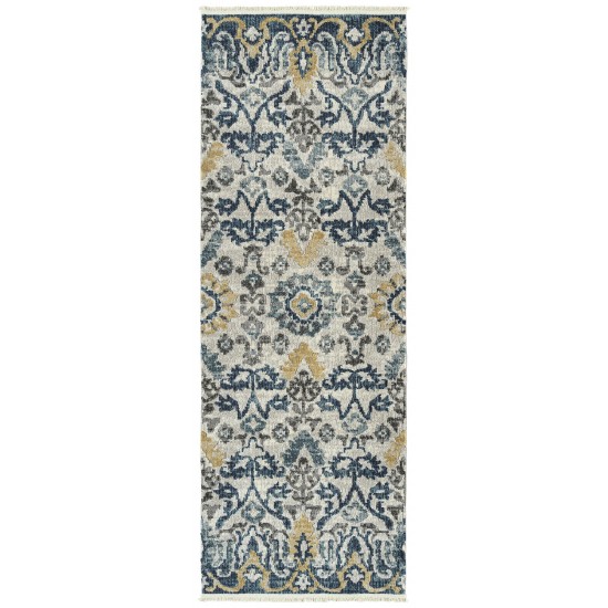 Kaleen Eddison Collection Blue Silver Area Rug 5'3" x 7'3"