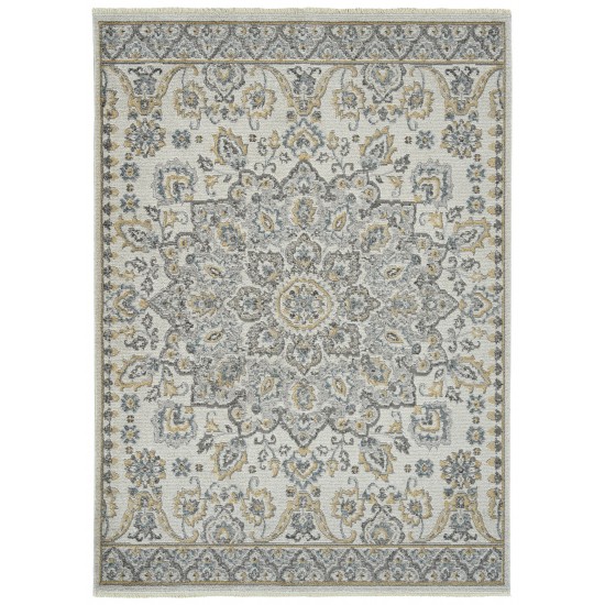 Kaleen Eddison Collection Silver Gray Throw Rug 2' x 2'7"