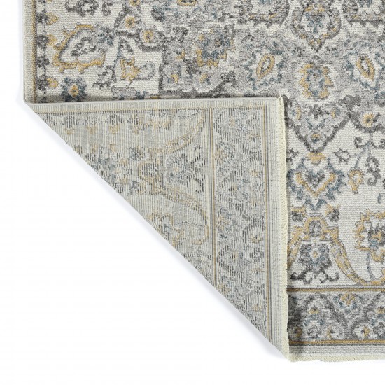 Kaleen Eddison Collection Silver Gray Throw Rug 2' x 2'7"