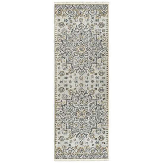 Kaleen Eddison Collection Silver Gray Throw Rug 2' x 2'7"