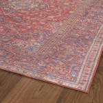 Kaleen Boho Patio Collection Bright Coral Area Rug 5' x 7'6"