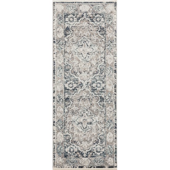 Kaleen Eddison Collection Blue Navy Runner 2'7" x 7'6"